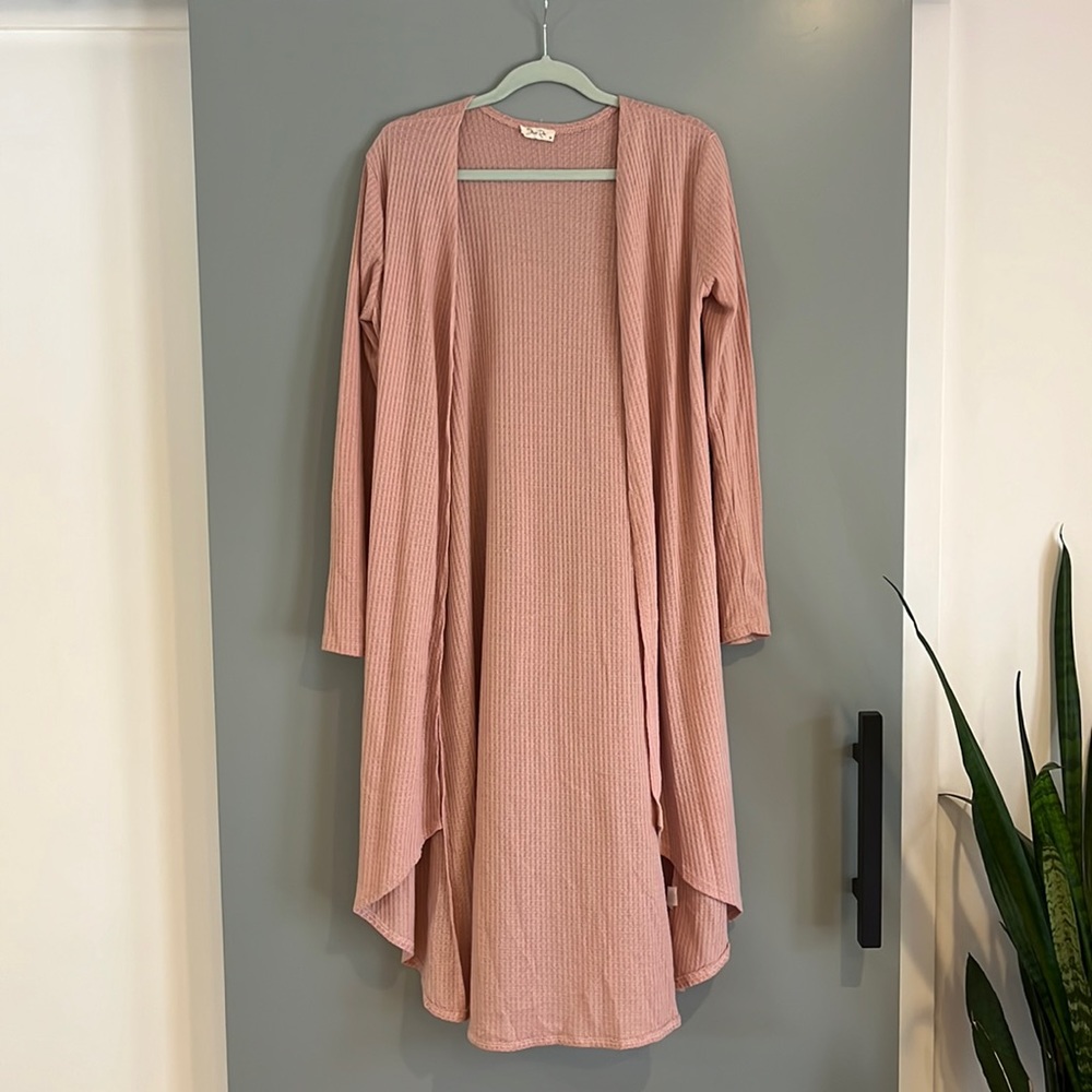 Olivia Rae Pink Long Cardigan